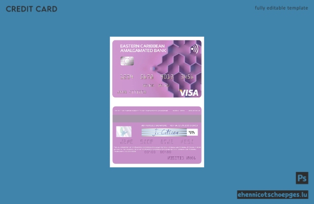 Vorschau einer Visa-Karte der Antigua and Barbuda Eastern Caribbean Amalgamated Bank